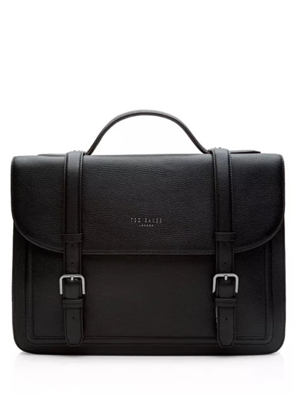 Ted‎ Baker Black Leather Buckle Briefcase
